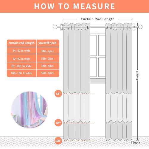 XiDi Blackout Rainbow Curtains 2 Panels for Girls Kids Bedroom Nursery Living Room Decor Rideaux Occultants Drapery with Eyelet for Windows W34xL63 Inch Wall Decals