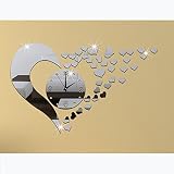 3D Acrylic Mirror Wall Sticker Clock Decoration Decor