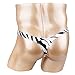 FFESHOW Men's Smooth Bikini Pouch Underwear G String Thongs (Zebra)