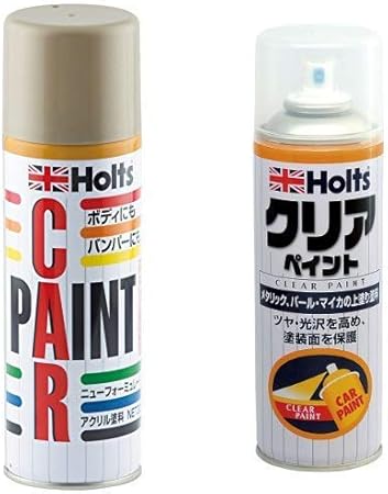 Amazon おすすめ2点セット ホルツ ペイントスプレー トヨタ 5 シャンパンメタリック 300ml Holts Mh148 上塗り塗料 クリアペイント A 4 300ml Holts Mh 車 バイク 車 バイク