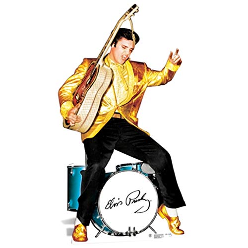 Elvis Presley Cardboard Cutout Life Size Standup Gold Jacket and Drums SC578