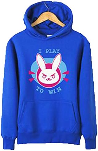 Huazhe Hana Song Hot Sale Hooded Hoodie Cute Jacket Dva Coat Sweater Cosplay Costume (XL, Blue)