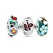 Garden Insect Lampwork Murano Glass Mix Of 3 Sterling Silver Spacer Bead Fits European Charm Bracelet For Women For Teen