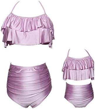 WIWIQS Summer Cute Baby Girls Bikini Set Family Matching Swimwear Mommy and Me Swimsuit（Prime