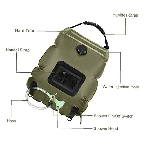 PiniceCore Outdoor Zonnewarmte Badzak Draagbare Douche Bag 20l Camping Bad Water Bag - Image 5