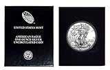 2019 - American Silver Eagle in Plastic Air Tite and Blue Gift Box with our Certificate of Authenticity Dollar Uncirculated Us Mint