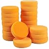 Ronde synthetische sponzen, 20 stuks oranje kunstsponzen, 9 x 9 x 2,5 cm per stuk