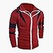 NEARTIME Men's Sweater, Winter Hoodie Man Hooded Sweatshirt Jacket Coat (L, Red)