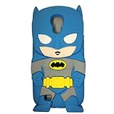 Minidandan Blue 3d Cartoon Hero Batman Soft Silicone Back Case Cover Skin for Samsung Galaxy S4 I9500