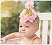BOROKIN Baby Girl First Birthday Hat Princess 1 St Cake Smash Party Crown Gold Chiffon Flower Headband Pink