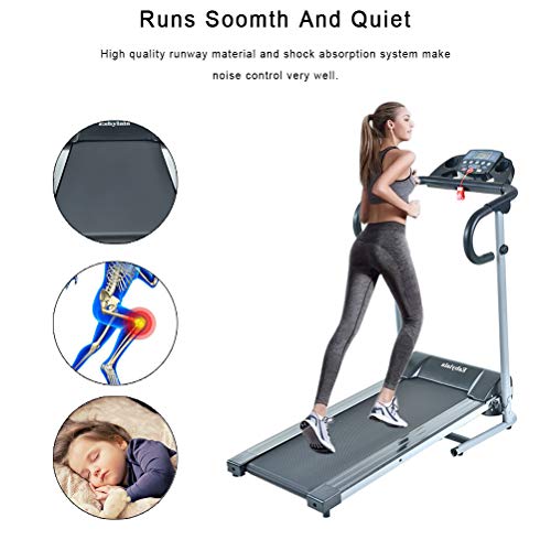 YiiYYaa 500W-1100W Folding Treadmill Electric Walking Running Exercise Fitness Jogging Machine with LCD Display Easy Control Home Gym - Thumbnail 2
