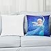 Jerry Fabrics Set of 2 100% Cotton Velvet Frozen Elsa and Anna Decorative Throw Pillow Cover Home Decor Design Set Cushion Case for Sofa Bedroom Car Hiddern Zipper 18×18 Inch(45×45 cm) (Dark Blue 1)