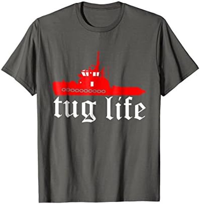 Mens TUG LIFE funny tugboat t-shirt XL Asphalt