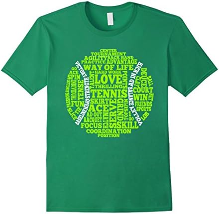 Mens Tennis Quote Shirt Small Kelly Green