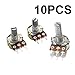 PoiLee 10K Ohm Linear Taper Rotary Potentiometer 10KB B10K Variable Resistors Single Turn Potentiometer (Pack of 10pcs)