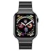 baozai Compatible with Apple Watch Band, Upgraded Stainless Steel Link Bracelet iWatch Band with Butterfly Clasp for Apple Watch Series 5/4/3/2/1, black
