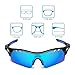 Tsafrer Polarized Sports Sunglasses 2 Pairs for Men Women Cycling Running Driving Fishing Golf Baseball (T1Black-Blue)