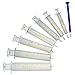 Bongner 1ml/cc Glass Syringe Needleless Reusable Corrosion Resistant Acid and Alkaline 10Pcs Blue