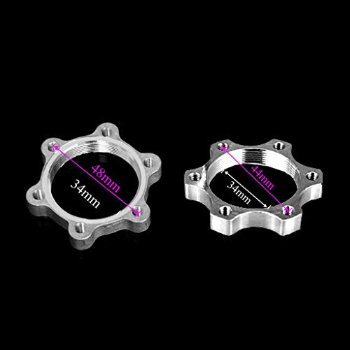 Mantain 2 Pcs Bike Bicycle Freewheel Threaded Hubs Aluminium Alloy Brake Rotor Flange Adapter Replacement Part (44MM) - Thumbnail 3