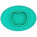 Silicone Baby Placemat Bowl-Highchair Feeding Tray Round Suction plate for Kids Toddlers Kitchen Dining Table with Built in Bowl, Weaning travel Bowl for Children 2017 NEW (Forest Green2)