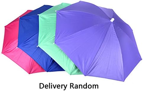 Mamasen Fishing Elastic Headband Metal Frame Hands Free Nylon Umbrella Hat