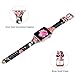 Wearlizer Slim Floral Leather Compatible with Apple Watch Band 38mm 40mm for iWatch SE Womens Black Red Flower Strap Replacement Beauty Cute Wristband (Rose Gold Clasp) Series 6 5 4 3 2 1 Sport