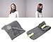 MISSONE Neck Support Travel Pillow, Travel Pillow for Airplanes Cars Office Napping Portable & Washable Grey