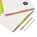 Heeton Spiral Notebook, 4 Subject Notebook, A5 Spiral Bound Notebooks, PP Hardcover, Each 240 Pages - 2 Pack (Pink + Green)