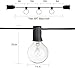 50FT Outdoor Patio String Lights with 50 Clear Globe G40 Bulbs, UL Certified for Indoor/Outdoor Patio Backyard Pool Pergola Market Cafe Porch Garden Marquee Letter Decor