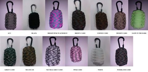550 Paracord 20 Item Survival Pod Kit Tactical Pack Military Gear Black