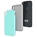OneTouch Idol 3 (5.5) Case, RANZ Grey with Aqua Blue Hard Impact Dual Layer Shockproof Bumper Case For Alcatel OneTouch Idol 3 (5.5)