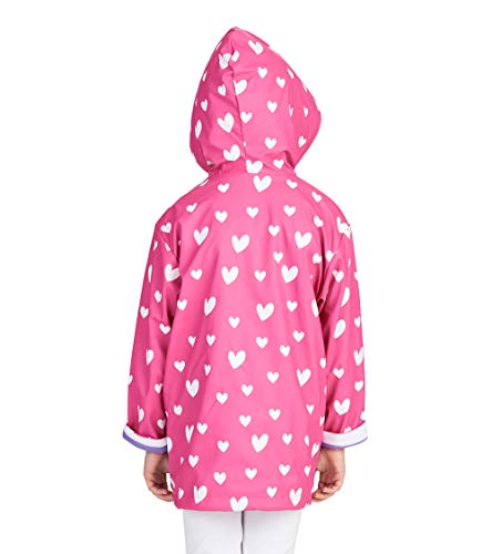 Hatley Girls' Little Printed Raincoats, Color Changing Sweethearts, 3 Years - Thumbnail 2