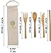 Kitchen Ecologix Bamboo Utensils | Lightweight Reusable Utensils With Case | Eco Friendly Camping Cutlery Set In Pouch | Perfect Zero Waste Lunch Utensil Set For The Office, School & Travel