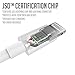 Charging Cables by JSD TM - 3 Feet USB to 8 pin charger for iPhone 5, 6, 7, iPad Air, Mini, 4th Gen, iPod Touch 5th Gen. Lightning Cable. Data Sync and Charging Cable Charger. iOS 10+ (5 Pack)