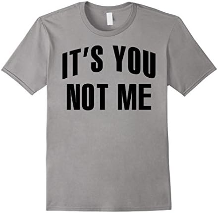 Mens Crew Neck T-shirt| It's You Not Me Medium Slate