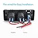 MICTUNING Pre-wired 12V Dual USB Breaker Switch Panel - Socket Charger 2.1A 1A with LED Indicator and Cigarette Lighter Socket for Marine Boat Car RV Vehicle Truck