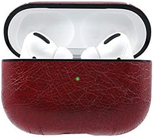 'LULLABY Leather Skin Fit Vintage Matte Leather Hook Case Cover Compatible with Airpods 3 Generation Protective Leather (Dark Brown')