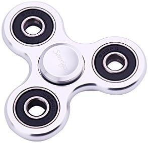 Aluminum Alloy Anti-Anxiety 360 Fidget Tri-Spinner With 1-3 Mins Spin,Sonrigen Focus Toy for ADD, ADHD,And Autism Sensory Stress Relief -Stainless Steel