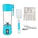New Portable Blender Single Serve, Personal Size Blender USB Rechargeable Juicer Cup Fruit Mixing Machine Baby Travel 380ml (Blue)