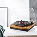 Bluetooth Turntable,JOPOSTAR Vinly Record Player Built-in Dual Stereo Speakers, LP 3-Speed Belt Driven, Aux Input & RCA Output, Natural Wood (9F-6VH7-HRQZ)