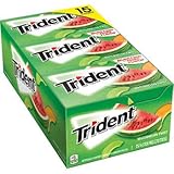 Trident Sugar Free Gum, Watermelon Twist, 14 Pieces, 15 Packs