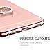 RANVOO [Clip-ON] iPhone 6s Plus/6 Plus Case, 3-Piece Ultra Slim Hard Case with Kickstand Ring (Rose Gold)