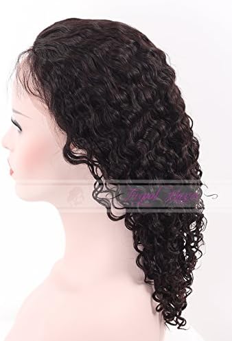 Tripal Hairs Full Lace Wig Curly Wavy Brazilian Virgin Hair Best Lace Wig for Women 12 Inches Medium Brown