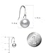 925 Sterling Silver Pearl Dangle Drop Earrings Jewelry for Women Handpicked AAAA+ Quality 7.5-8mm White Freshwater Cultured Pearl Dangle Drop Earrings Girl