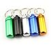Portable Aluminum Pill Box Keyring Case Holder Bottle Stash Container