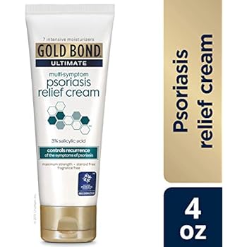Gold Bond Ultimate Psoriasis Relief Cream, 4 Ounce, Contains Salicylic Acid to Help Control Reoccurrences of Psoriasis Symptoms, Helps Irritated, Itching, Scaling Skin Feel Soothed and Comfortable