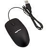 Amazon Basics 3-Button USB Optical Mouse Black