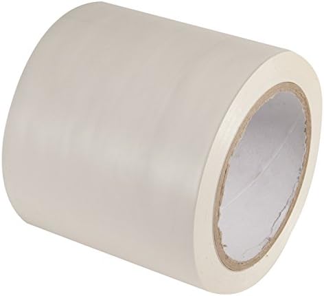 5S Premium Vinyl Safety and Dance Floor Marking and Splicing Tape, 6 mils Thick, 108 feet Length x 4 inches Wide, White (One Roll)