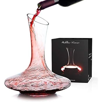 Koios Wine Decanter 100 Hand Blown Lead Free Crystal Glass Wine Decanter Red Wine Carafe Wine Accessories Wine Gift 1200ml