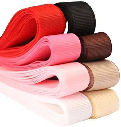 8y/lot 5/8'' 15mm Solid Color Grosgrain Ribbon Headwear Material (Mixed colors 8)